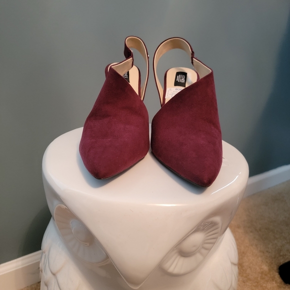 Jones New York Shoes - Jones New York Burgundy Suede Heel
